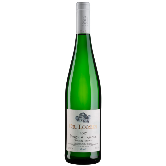 Вино Dr. Loosen Riesling Auslese Urziger Wurzgarten / Урцігер Вюрцгартен Рислінг Ауслезе 2007, біле солодке, 0.75 л