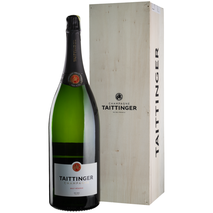 Шампанське Taittinger Brut Reserve / Тетенже Брют Резерв, дерев'яна коробка, біле, 3 л