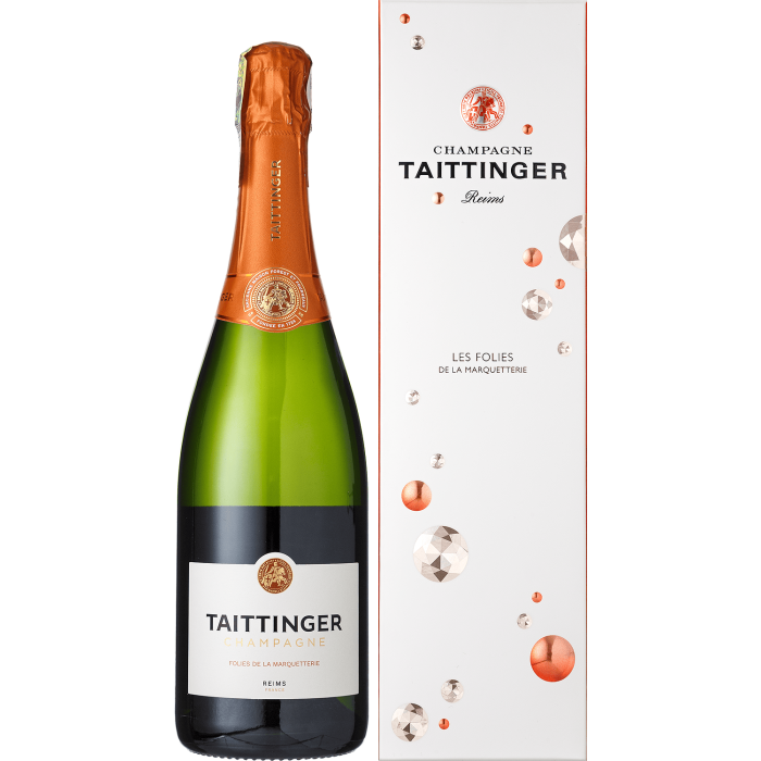 Шампанське Taittinger Les Folies de la Marquetterie / Тетенже Ле Фолі де ла Маркетері, подарункова коробка, біле, 0.75 л