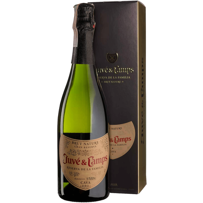 Ігристе Juve y Camps Reserva de la Familia Gran Reserva Brut Nature / Резерва де ла Фамілья Гран Резерва Брют Натуре, подарункова коробка, біле, 0.75 л