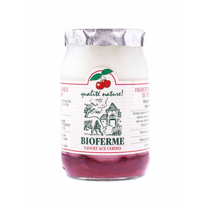Йогурт жирний Вишня органічний 3% жиру 150г, Bioferme