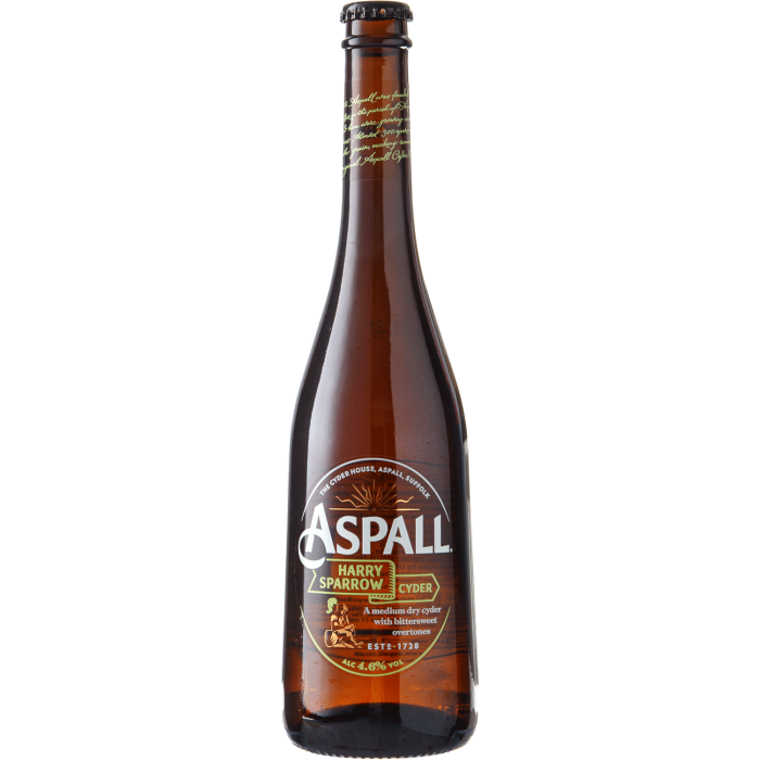 Сидр Сидр шипучий легкий Гарри Спарроу, Aspall 500мл, 0.5 л