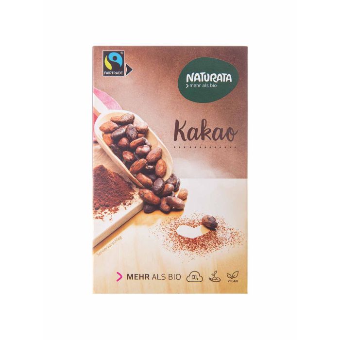 Какао-порошок зі зниженим вмістом жиру органічний 125г, Naturata