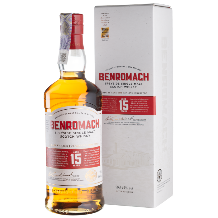 Віскі Benromach 15yo, 0.7 л Віскі Benromach 15yo, 0.7 л