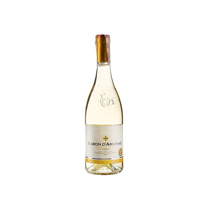 Вино Baron d'Arignac Blanc Medium Sweet / Блан, біле напівсолодке, 0.75 л