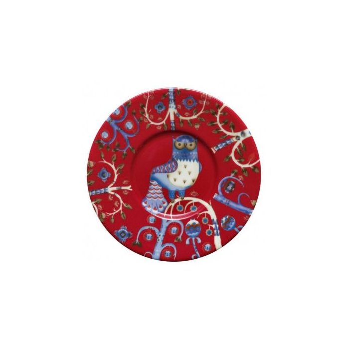 Блюдце червоне з малюнком 15см Taika, Iittala