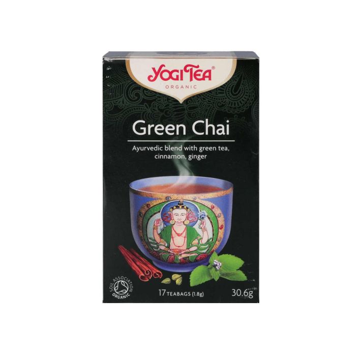 Чай зелений з імбирем та корицею органічний пакет 30,6г, Yogi Tea