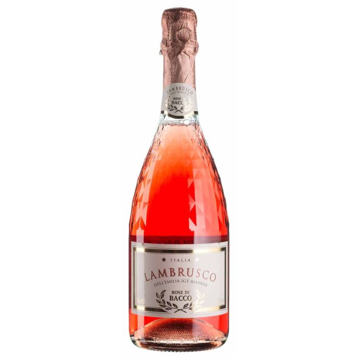 Ігристе Rose di Bacco Rose di Bacco Lambrusco dell 'Emilia Rosato / Розе ді Бакко Ламбруско дель 'Емілія, рожеве, 0.75 л