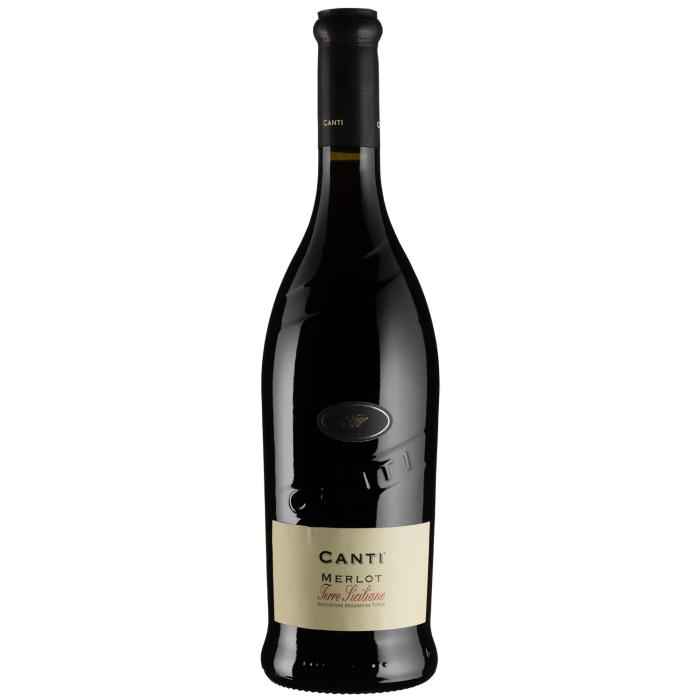 Вино Canti Merlot Terre Siciliane / Мерло Терре Сициліане, червоне сухе, 0.75 л Вино Canti Merlot Terre Siciliane / Мерло Терре Сициліане, червоне сухе, 0.75 л