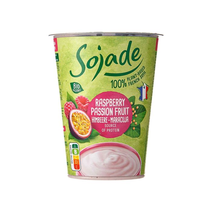 Продукт з ферментованої сої з малиною та маракуєю органічний 400г, Sojade Продукт з ферментованої сої з малиною та маракуєю органічний 400г, Sojade