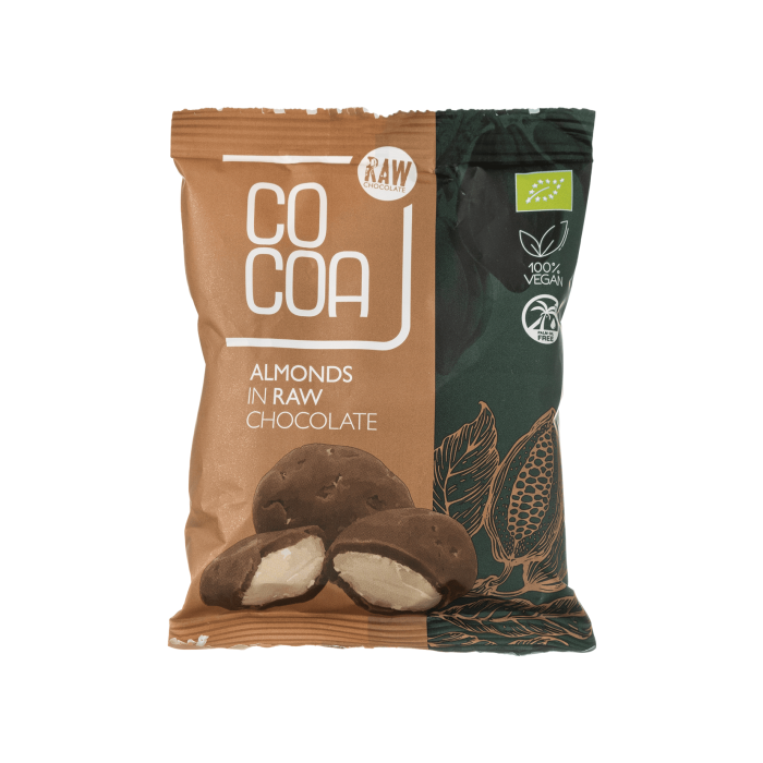 Мигдаль у сирому шоколаді органічний 70г, Raw Cocoa