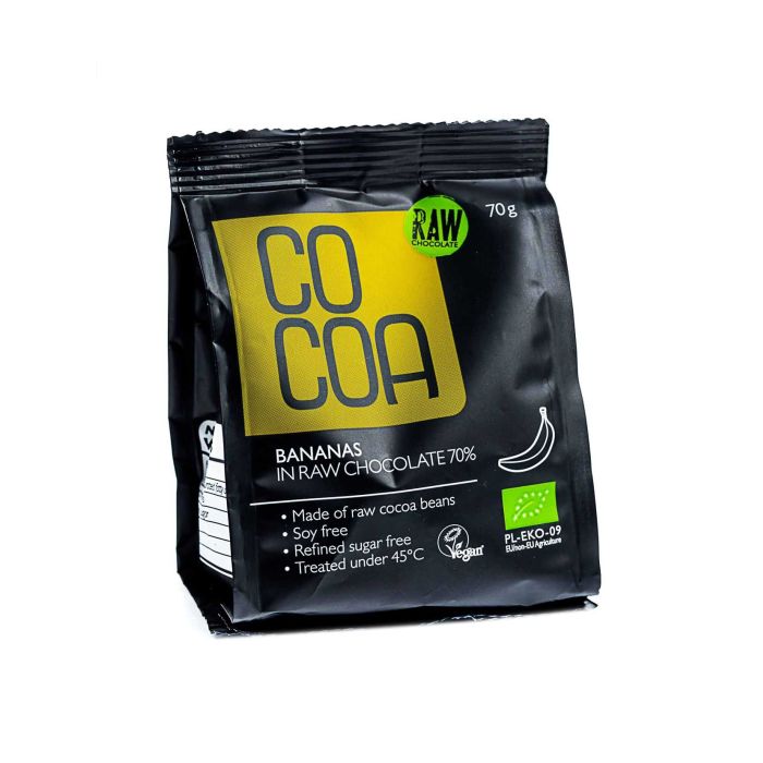Банани у сирому шоколаді органічні 70г, Raw Cocoa