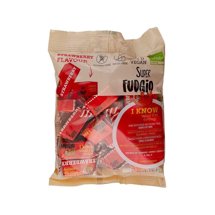 Цукерки Супер Фаджіо Полуниця органічні 150г, Super Fudgio