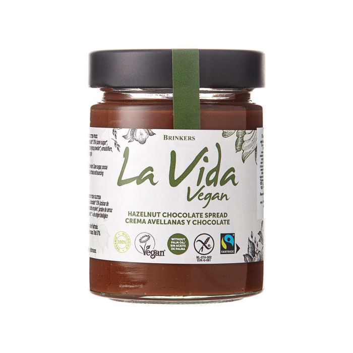 Паста з лісовими горіхами та шоколадом веганська органічна 270г, La Vida Vegan