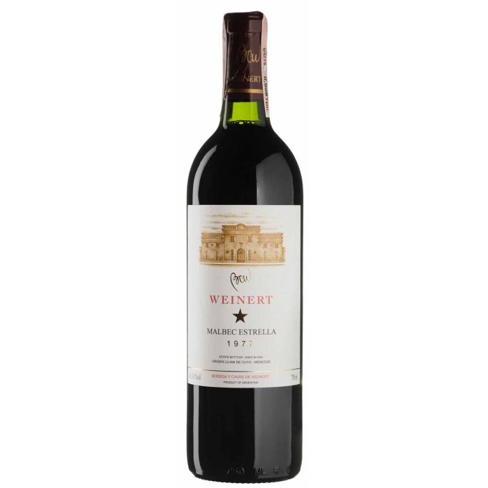 Вино Weinert Malbec Estrella, wooden box / Мальбек Естрелла, дерев'яна коробка 1977, червоне сухе, 0.75 л