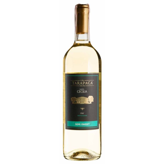 Вино Tarapaca Santa Cecilia Semi Sweet White / Санта Сесілія Семі Світ Вайт, біле напівсолодке, 0.75 л