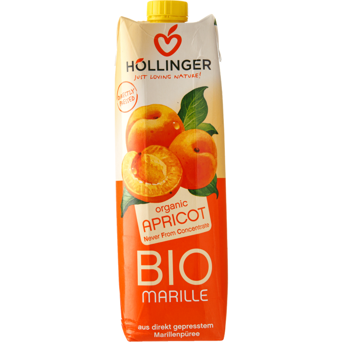 Нектар абрикосовий органічний 1л, Hollinger