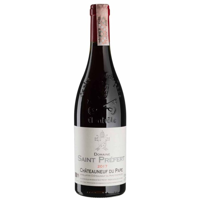 Вино Domaine Saint Prefert Chateauneuf du Pape / Шатоньоф дю Пап 2017, червоне сухе, 0.75 л Вино Domaine Saint Prefert Chateauneuf du Pape / Шатоньоф дю Пап 2017, червоне сухе, 0.75 л
