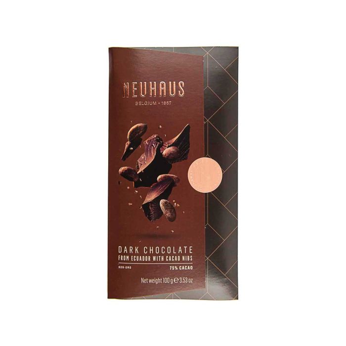 Шоколад чорний з какао бобами 100г, Neuhaus