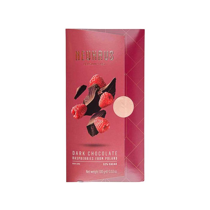 Шоколад чорний з малиною 100г, Neuhaus