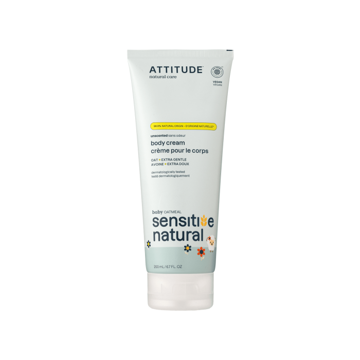 Крем для тіла зволожуючий дитячий 200мл Sensitive Skin, Attitude