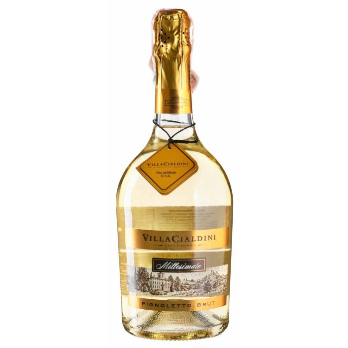 Ігристе Cleto Chiarli Pignoletto Brut Villa Cialdini / Піньйолетто Брют Вілла Чалдіні, біле, 0.75 л