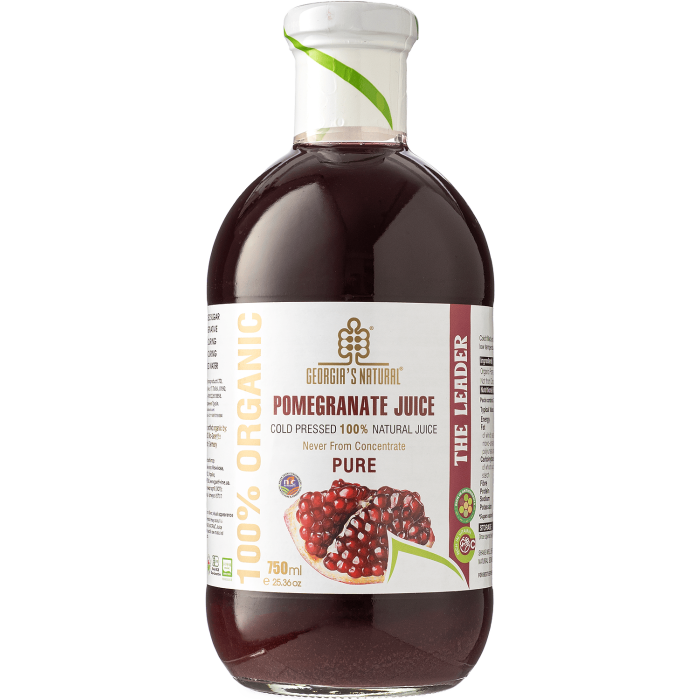 Сік Гранат органічний 750мл, Georgia`s Natural