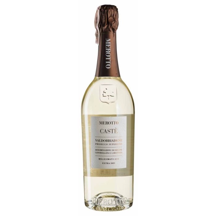 Ігристе Merotto Caste Prosecco Superiore Extra Dry Millesimato / Касте Просекко Суперіоре Касте Просекко Суперіоре Екстра-Драй Міллезімато, біле, 0.75 л