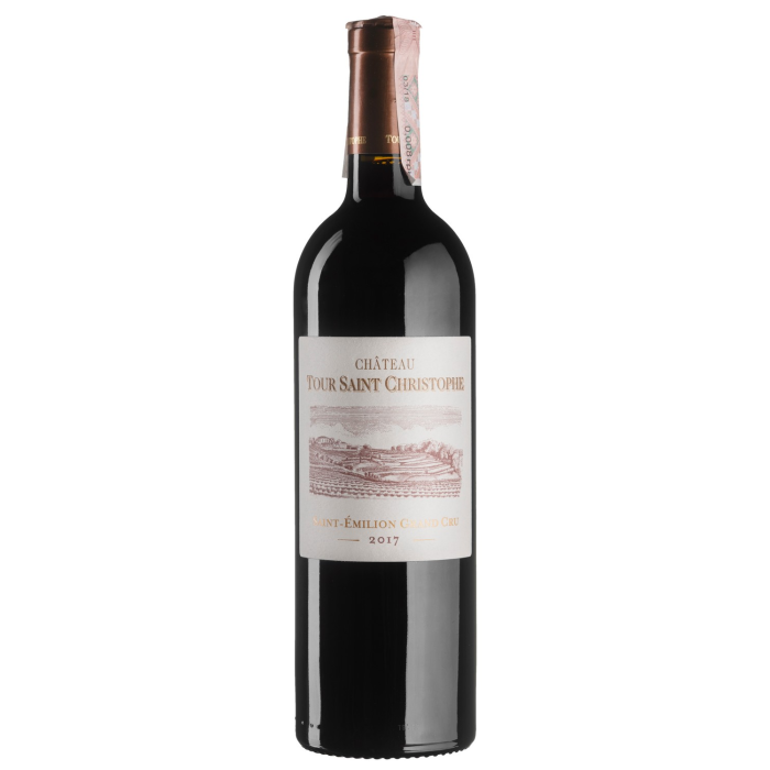 Вино Chateau Tour Saint-Christophe Chateau Tour Saint-Christophe Grand Cru / Шато Тур Сен-Крістоф Гран Крю 2017, червоне сухе, 0.75 л
