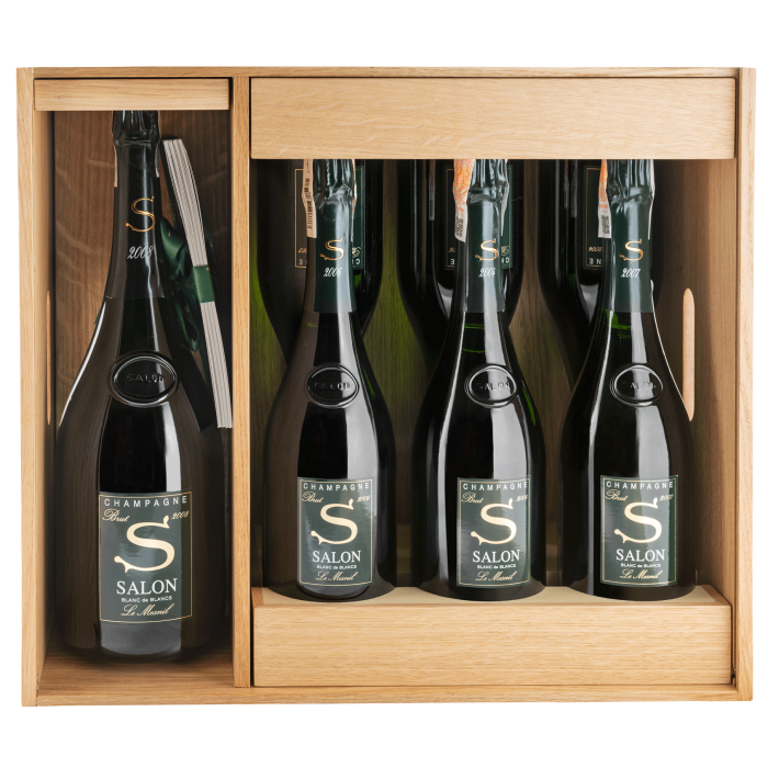 Шампанське Salon Blanc de Blancs Le Mesnil Salon Case / Набір Блан де Блан Ле Месніл, біле, 6 л