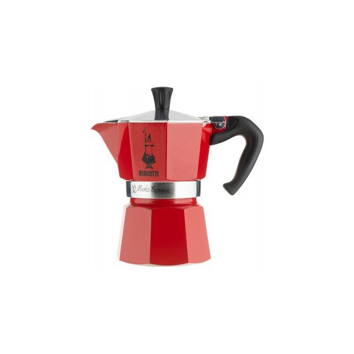 Кавоварка гейзерна на 3 чашки червона, Bialetti