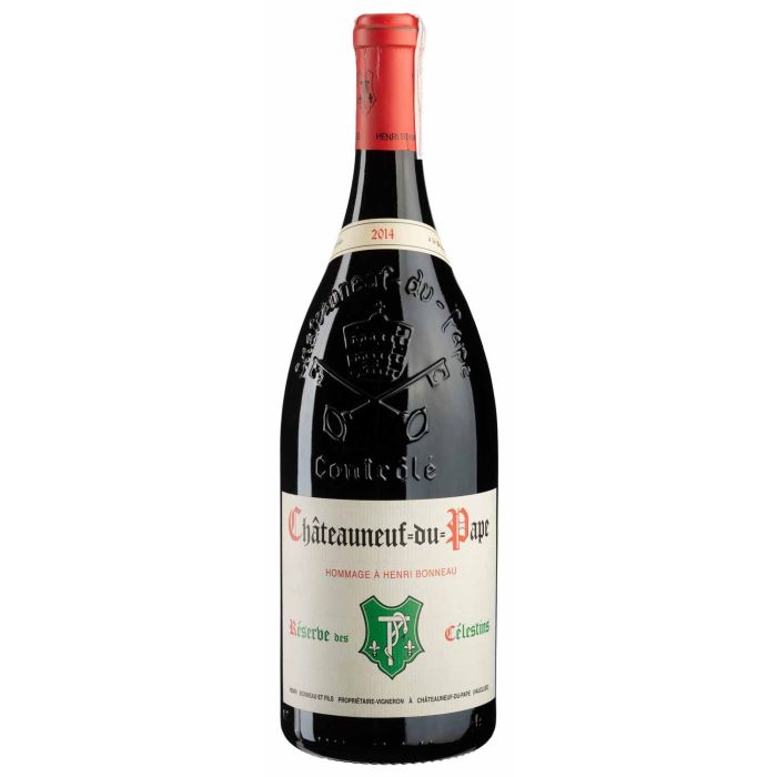 Вино Henri BonneauztrHK Chateauneuf-du-Pape Reserve des Celestins / Шатоньоф-дю-Пап Резерв де Селестен 2014, червоне сухе, 1.5 л Вино Henri BonneauztrHK Chateauneuf-du-Pape Reserve des Celestins / Шатоньоф-дю-Пап Резерв де Селестен 2014, червоне сухе, 1.5 л