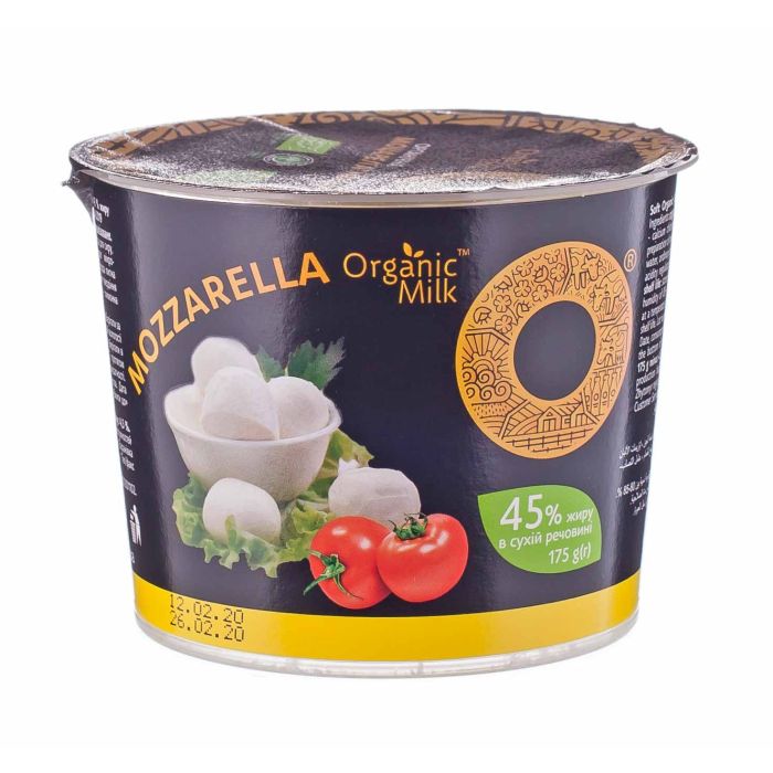 Моцарела органічна 175г, Органік мілк