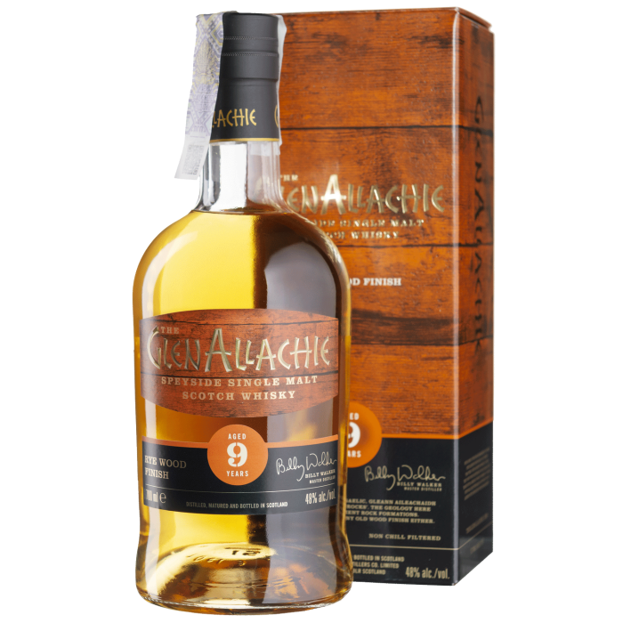 Віскі GlenAllachie 9yo Rye Cask Finish, gift box, 0.7 л