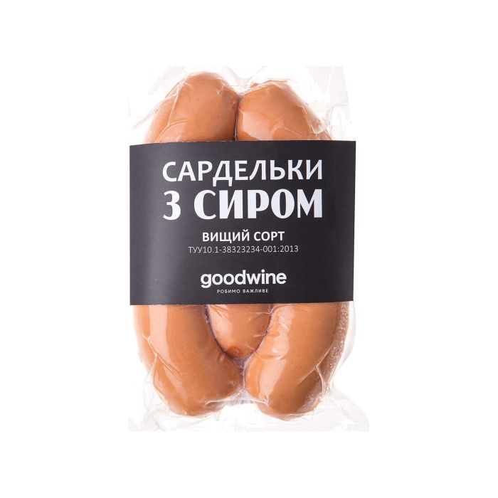 Сардельки з сиром вищого сорту Сардельки з сиром вищого сорту