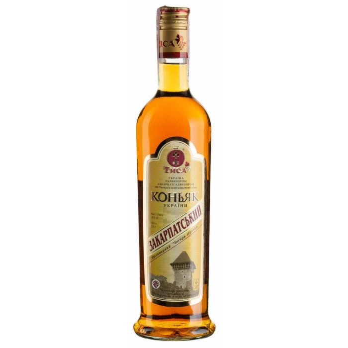 Бренді Коньяк Закарпатський 4 зірки, 0.5 л
