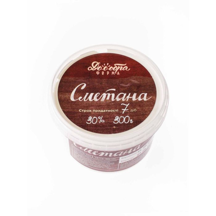 Сметана 30%, 300г, Доообра Ферма (Україна)
