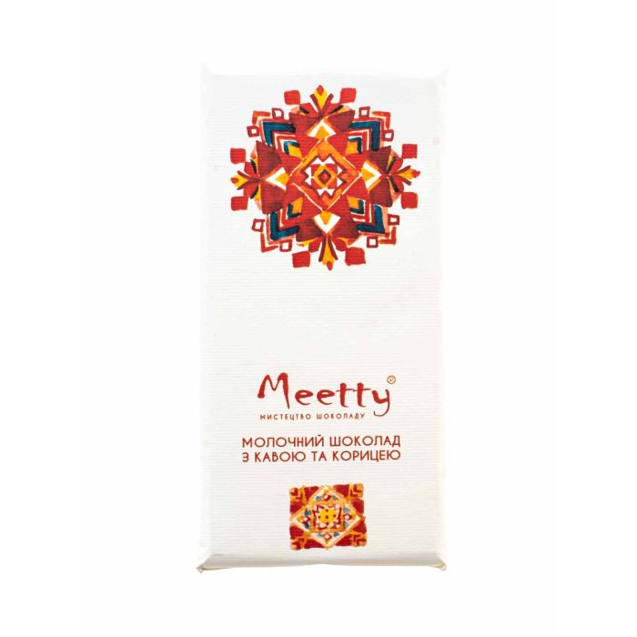 Шоколад молочний з кавою та корицею 65г, Meetty