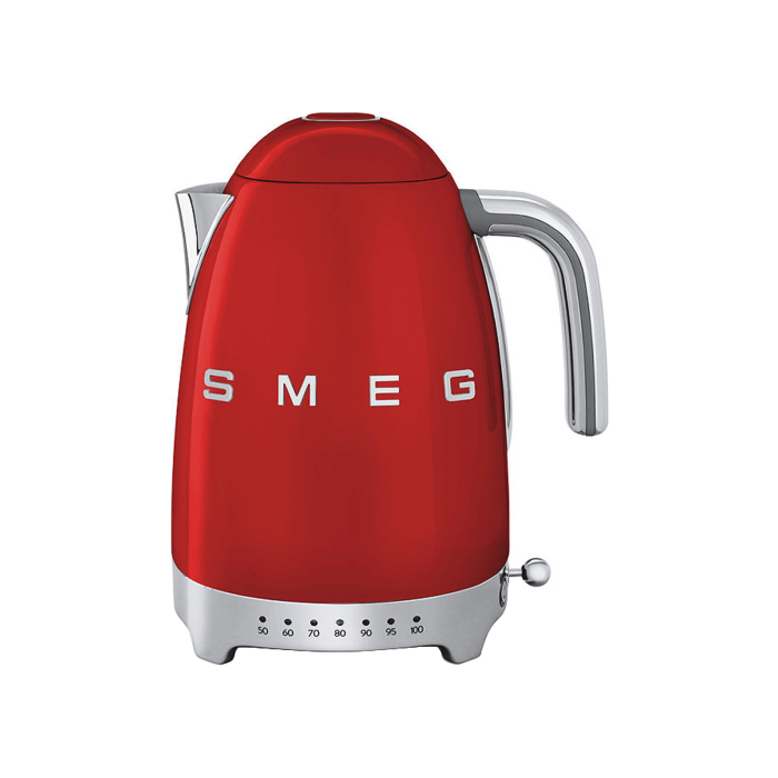 Чайник електричний з регулятором температури червоний 3D logo, SMEG