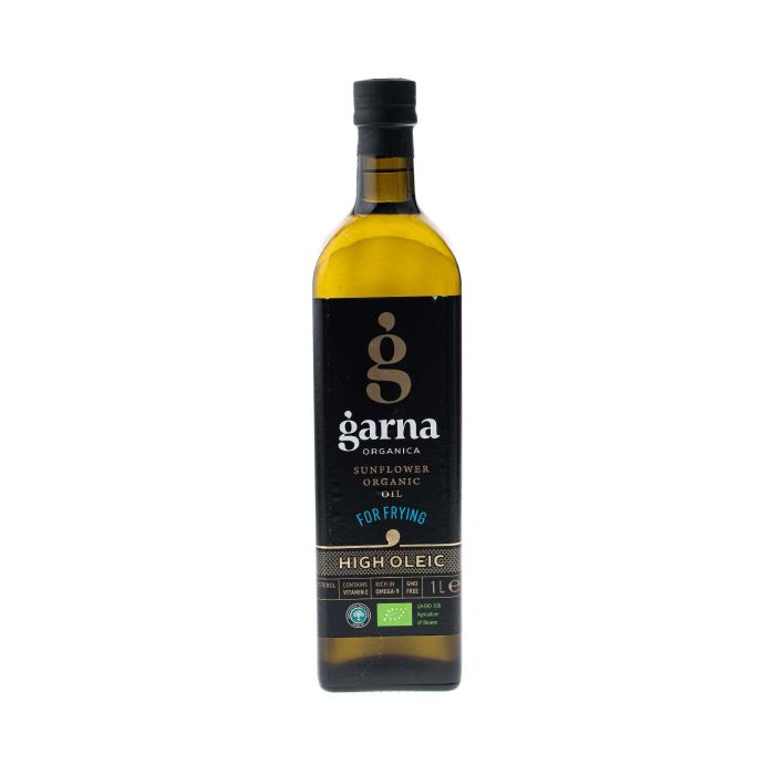 Олія соняшникова високоолеїнова рафінована органічна 1л, Garna Organica