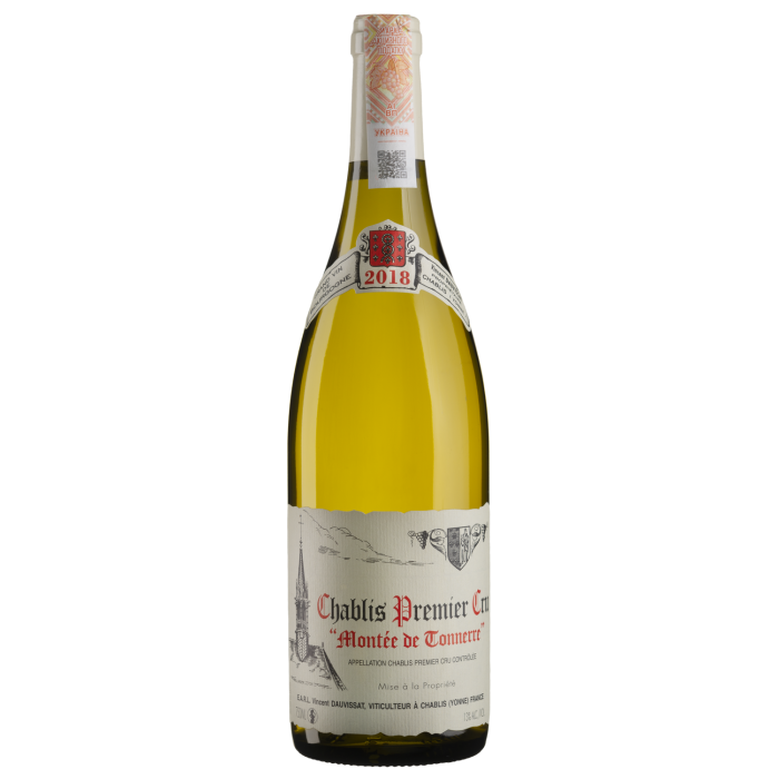 Вино Domaine Dauvissat Chablis 1er Cru Montee Tonnerre / Шаблі Прем'єр Крю Монте Тонер 2018, біле сухе, 0.75 л