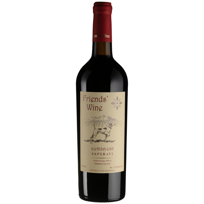Вино Friends' wine Saperavi / Сапераві, червоне сухе, 0.75 л