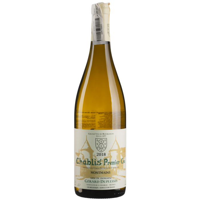 Вино Gerard Duplessis Chablis Premier Cru Montmains / Шаблі Прем`єр крю Монмен 2018, біле сухе, 0.75 л