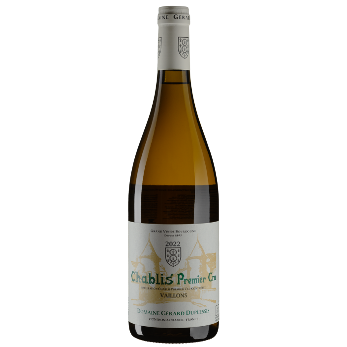 Вино Gerard Duplessis Chablis 1er Cru Vaillons / Шаблі Прем'єр Крю Вайон 2022, біле сухе, 0.75 л