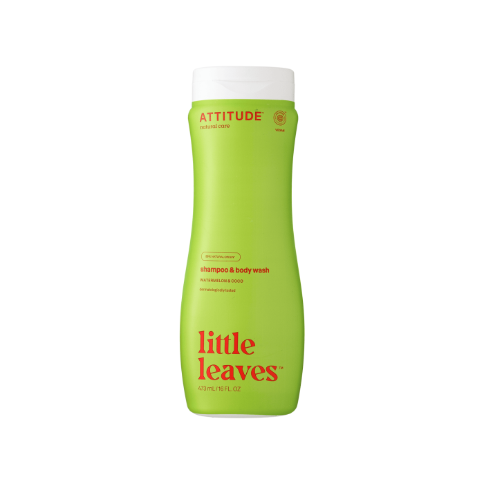Шампунь дитячий Кавун і Кокос 473мл Little Leaves, Attitude