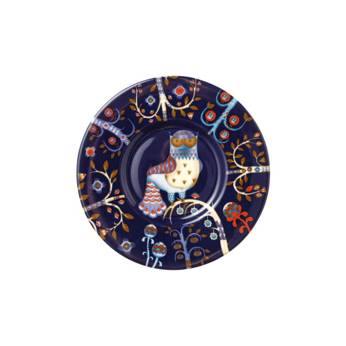 Блюдце синє з малюнком 16см Taika, iittala