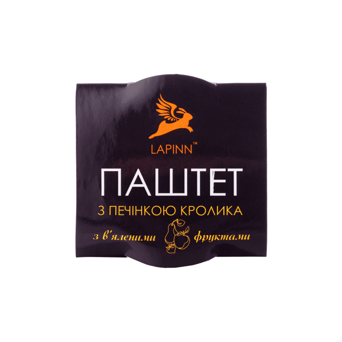Паштет з печiнкою кролика та в'яленими фруктами 95г, Lapinn