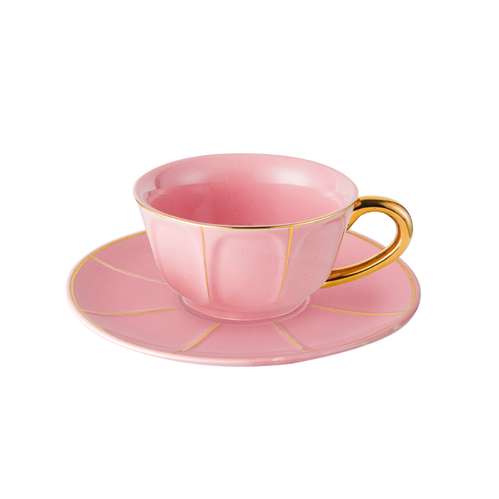 Чайна чашка з блюдцем рожева Vintage, Bitossi Home