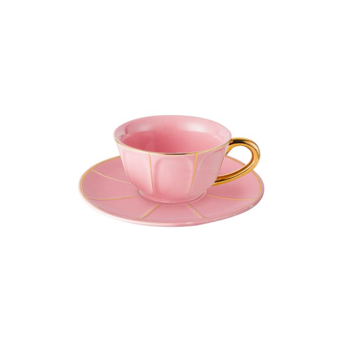 Чайна чашка з блюдцем рожева Vintage, Bitossi Home Чайна чашка з блюдцем рожева Vintage, Bitossi Home