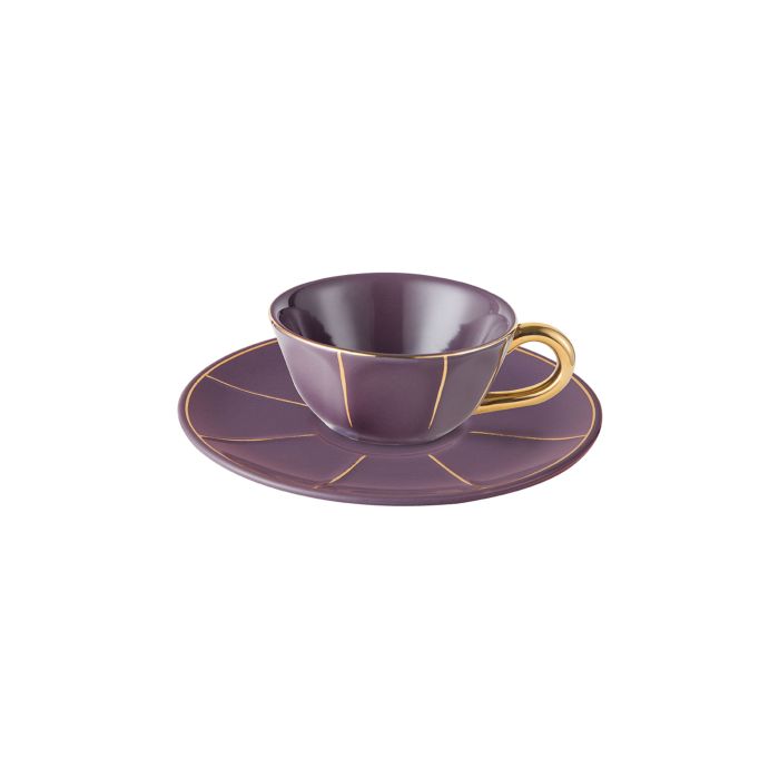 Чайна чашка з блюдцем фіолетова Vintage, Bitossi Home